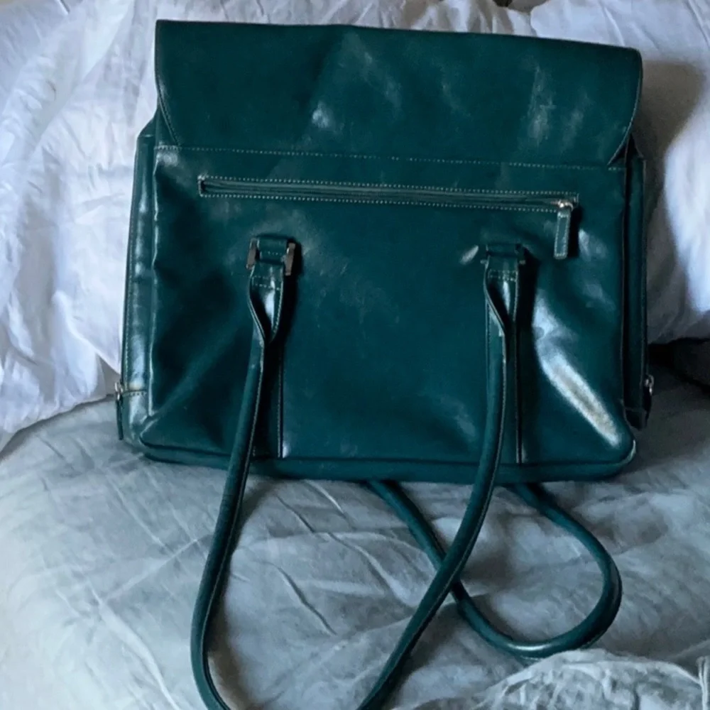 Buxton Teal Laptop Bag with organization pockets